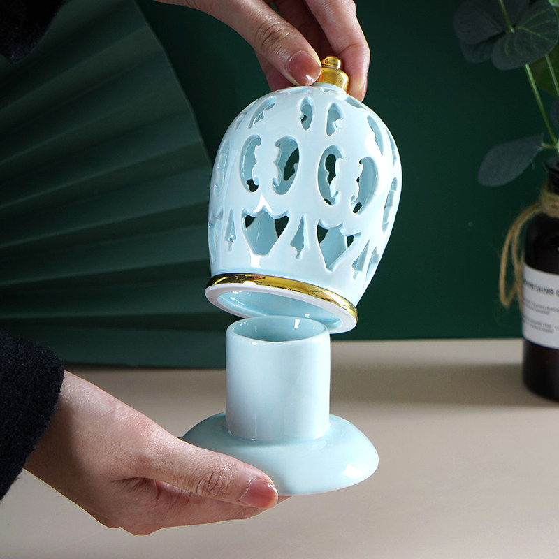 镂空牙签盒家用牙签筒陶瓷欧式棉签盒创意客厅酒店桌面,收纳整理,牙签盒,淘宝优惠券,粉丝福利购,淘宝优惠卷