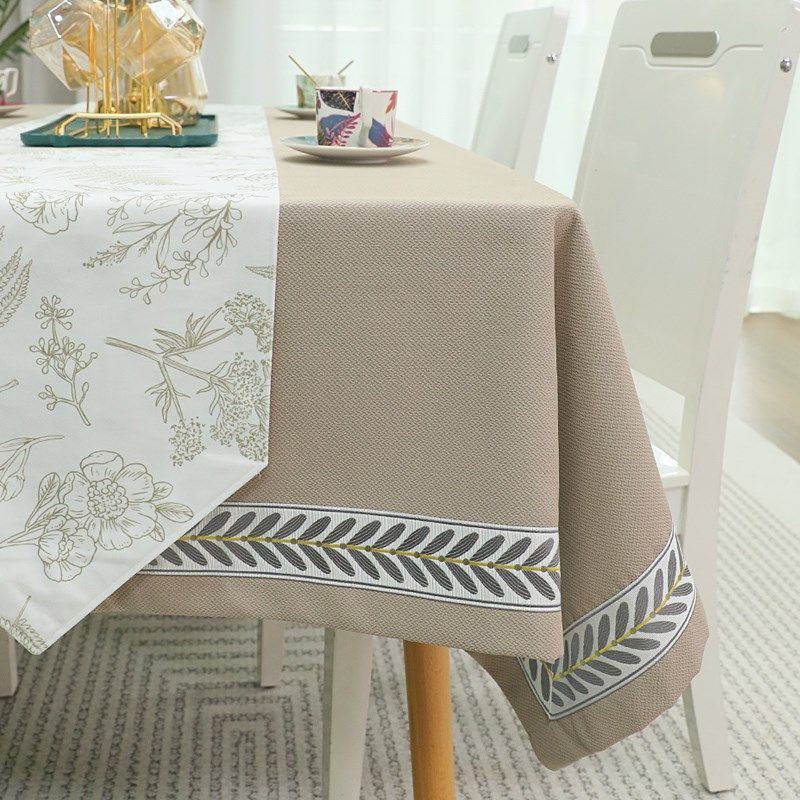 侘寂风奶茶色桌布级感防油电视柜防烫桌垫茶几垫子盖布台布,居家布艺,桌布,淘宝优惠券,粉丝福利购,淘宝优惠卷