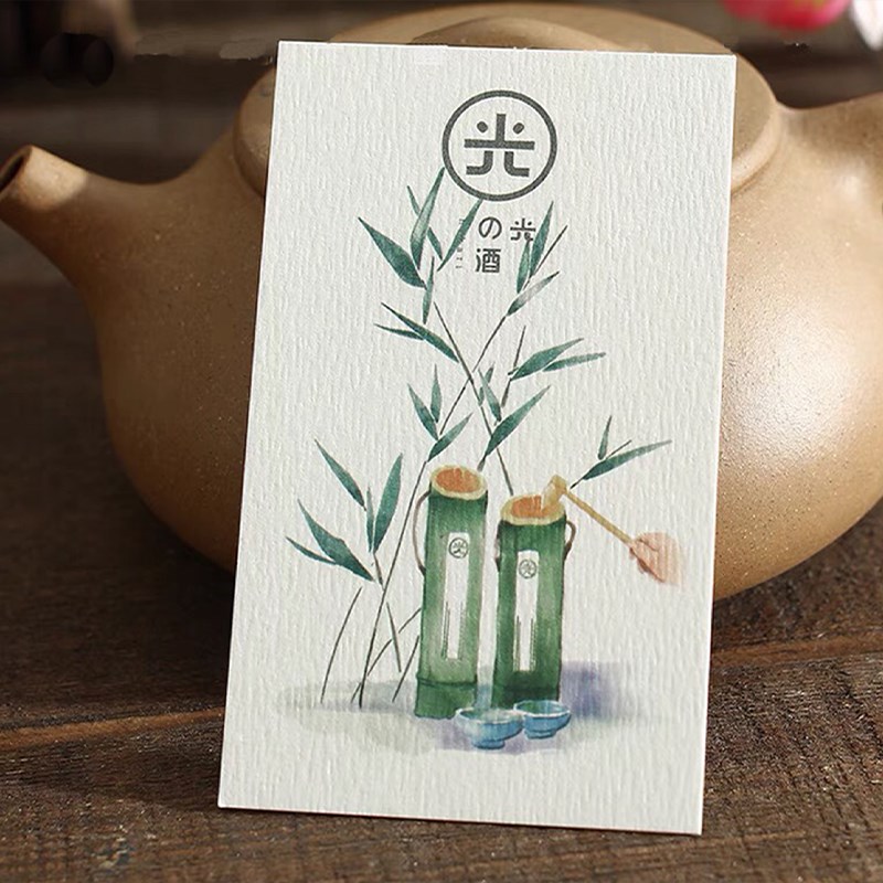 雅柔纸卡片定制特种纸名片制作花店广告宣传硬卡设计售后卡纸印刷