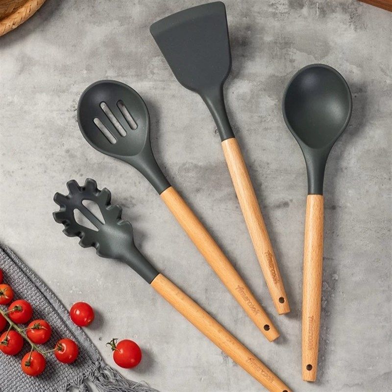 oo粘锅铲炒菜铲长柄汤勺炒勺漏勺耐高温硅胶家用厨具,厨房/烹饪用具,全套勺铲,淘宝优惠券,粉丝福利购,淘宝优惠卷