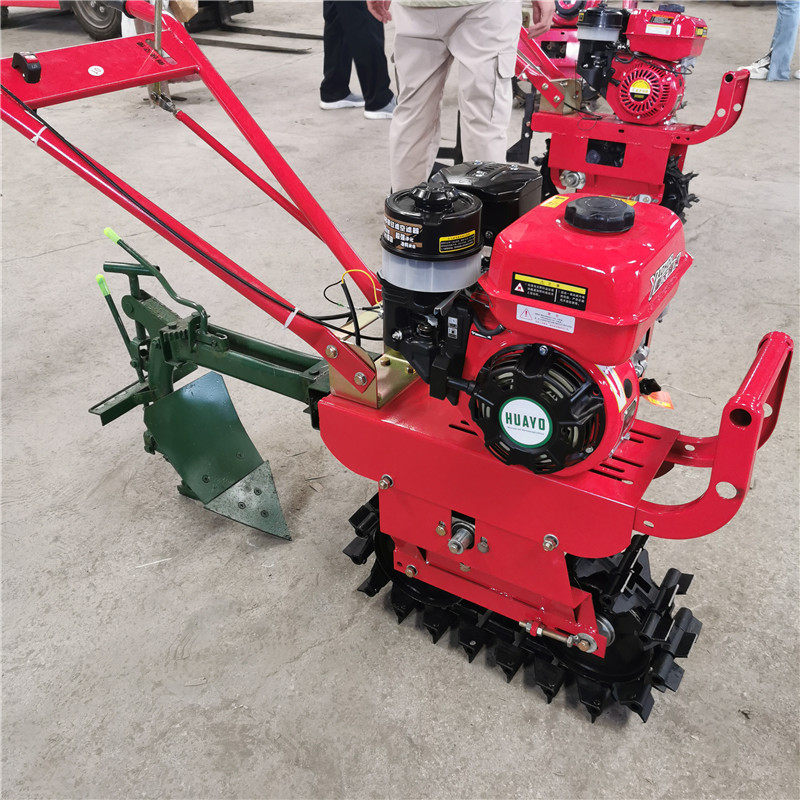 矮架款链轨式微耕机多功能翻地沟除草播种设备农用手扶耕种机械