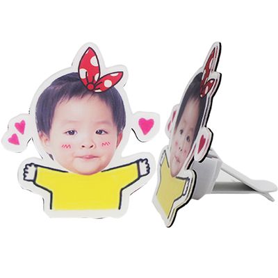 定制出风口夹爱汽车香水卡通照片头像车载饰品