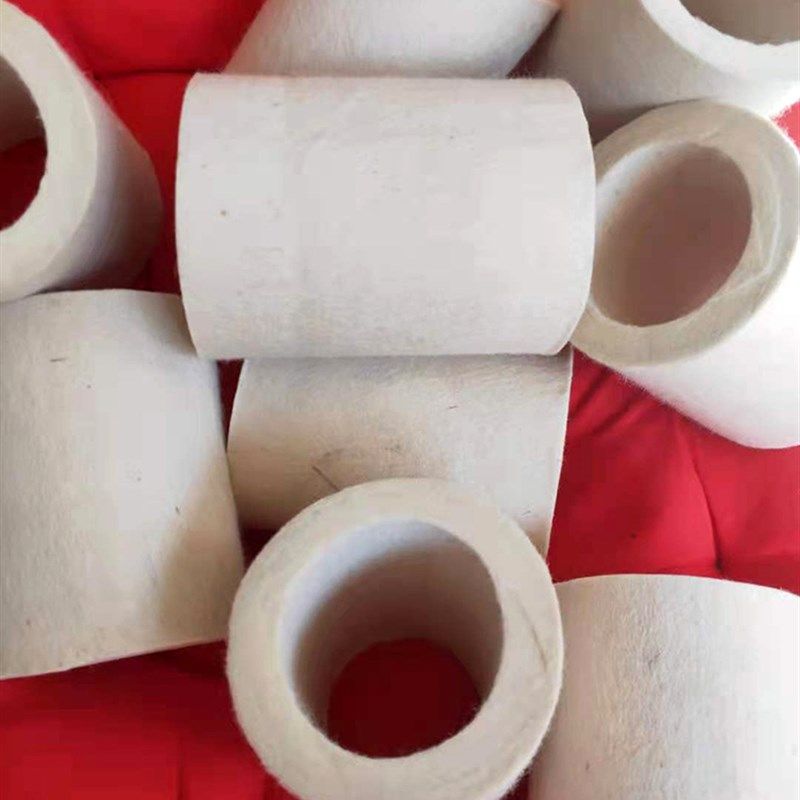 毛毡筒工业毛毡无缝羊毛滚筒轴承挤水羊毛毡耐磨吸油辊子涂油