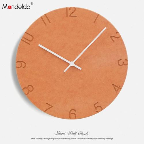 Mandelda现代简约客厅挂钟创意时尚大气静音卧室家用挂表石英钟表