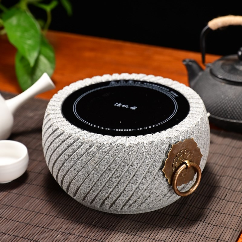 煮茶小火炉烧烤j炭炉取暖烤茶石头烤火盆茶罐罐茶炉石头炉子围炉