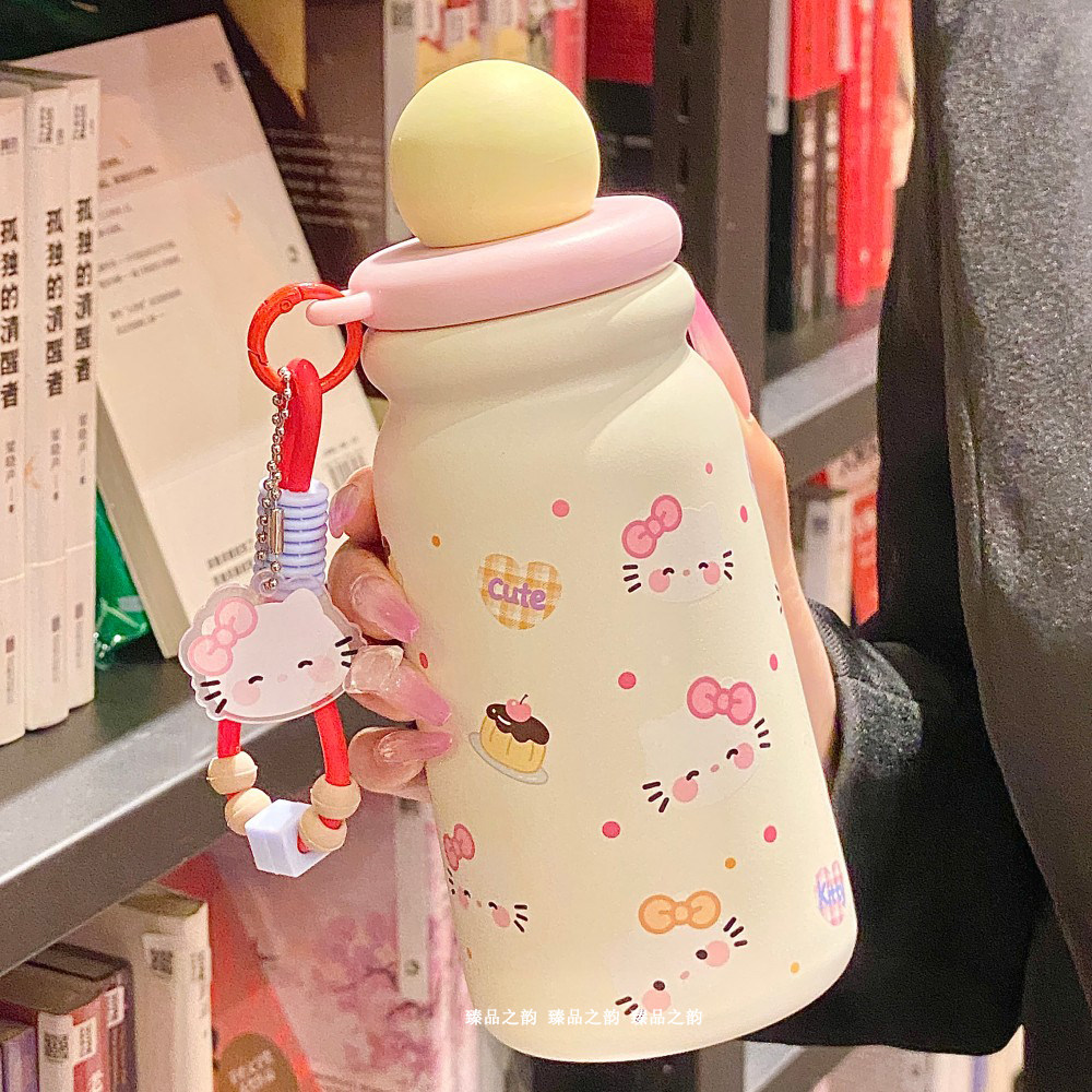 保温杯女生高颜值316不锈钢水杯学生上学专用便携吸管杯简约小众