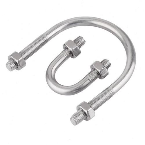 热销304不锈钢U型卡扣骑马螺丝方管连接件螺栓固定器U形卡箍M6M8M