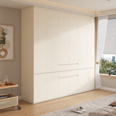 定制实木衣柜加高2.5/2.6/2.8/3米分段式家用卧室现代简约收纳柜