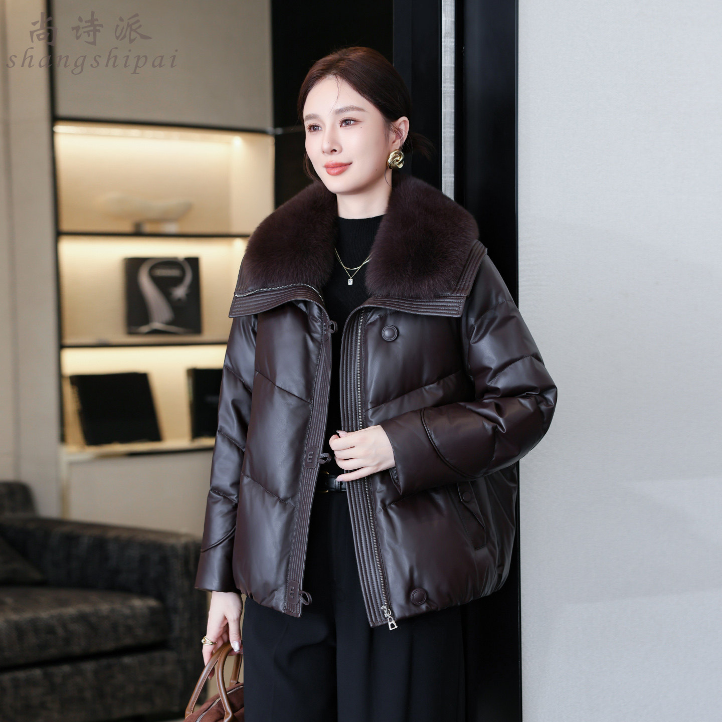 真皮羽绒服女2025冬季新款