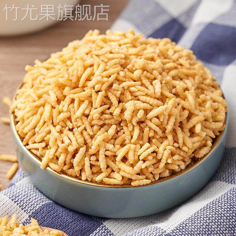 泰国风味炒米500g大罐装原味脆米炸米办公室8090怀旧零食休闲小吃