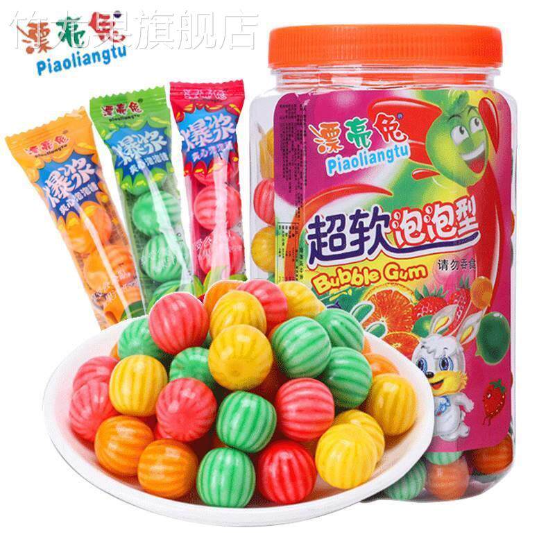 漂亮兔西瓜泡泡糖小时候怀旧零食口香糖8090后西瓜果冻泡泡糖