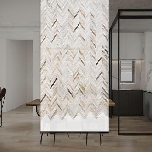 现代简约抽象北欧窗帘卷帘空调隔断帘门帘半透明纱幔卷帘软隔断帘