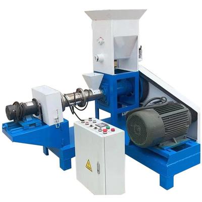 单螺杆挤压饲料膨化机大型宠物狗粮加工设备鱼饲料颗粒膨化设备