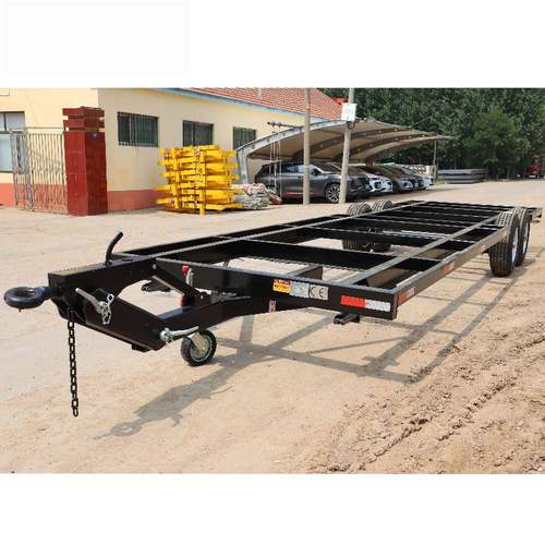 6吨骨架拖车房车底盘拖车移动板房拖车集成房屋拖车框架拖车