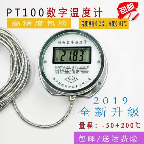 DTM491A数显温度计PT100铂电阻监视器高精度可过检工业温度表测温