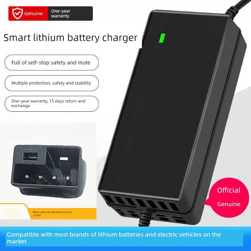 新国标2+4千斤顶锂电池充电器电动汽车电池48V54.6V快充锂离子原