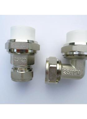 盾运12162025/2632铝塑地暖管转接4/6分1寸PPR管水暖黄铜活接管件