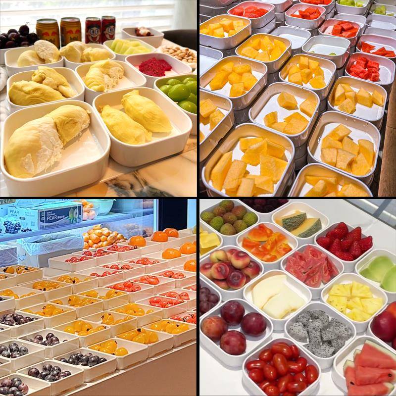 三聚氰胺水包汤，温泉，鱼丸，方盒，火锅，可堆叠水果，自助小食