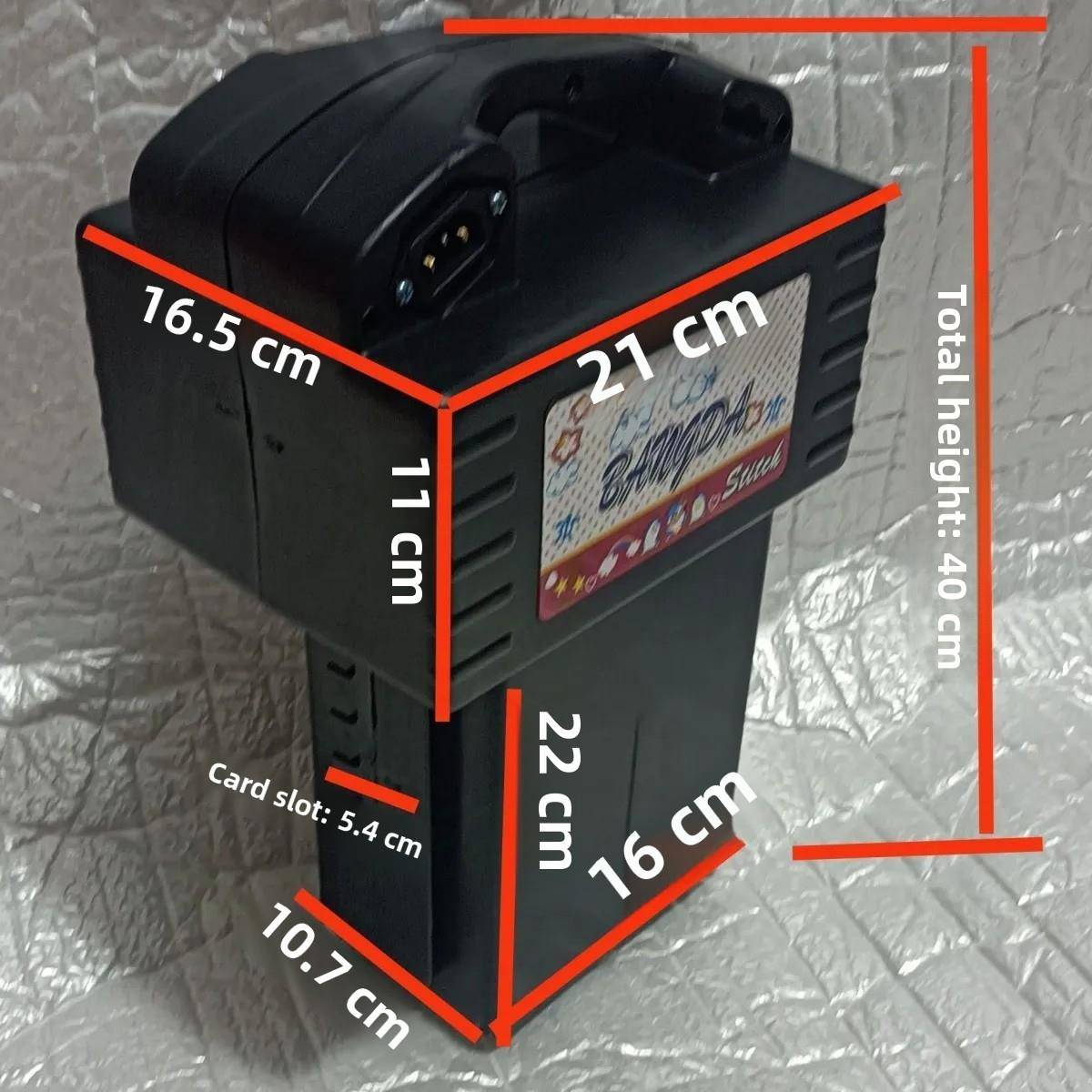 电动汽车电池盒电池盒加厚坚固耐用48V12A通用卡槽7Cm5.4Cm8.3Cm