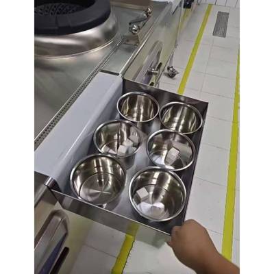 商用炒灶调料盒置物架卡式可移动加厚挂式调料架加厚大尺寸可定制