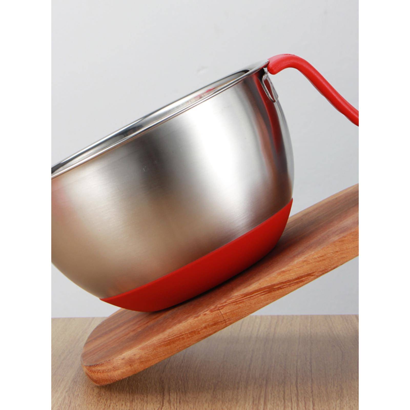 加厚长手柄打蛋盆烘焙工具家用打奶油和面洗菜加深圆形不锈钢盆