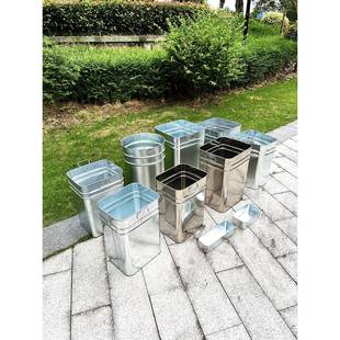 户外垃圾桶果壳皮箱内胆桶不锈钢镀锌板内筒白铁皮桶方形圆桶定制
