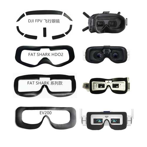 DJI FPV V2眼镜背胶魔术贴肥鲨阿凡达HDO2 EV200 SKYZONE04O配件
