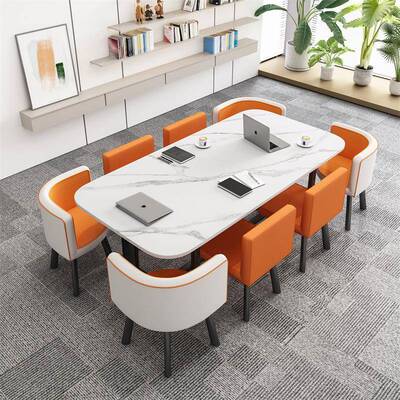 会议桌长桌简约现代商务培训长方形简易小型会客接待洽谈桌椅组合