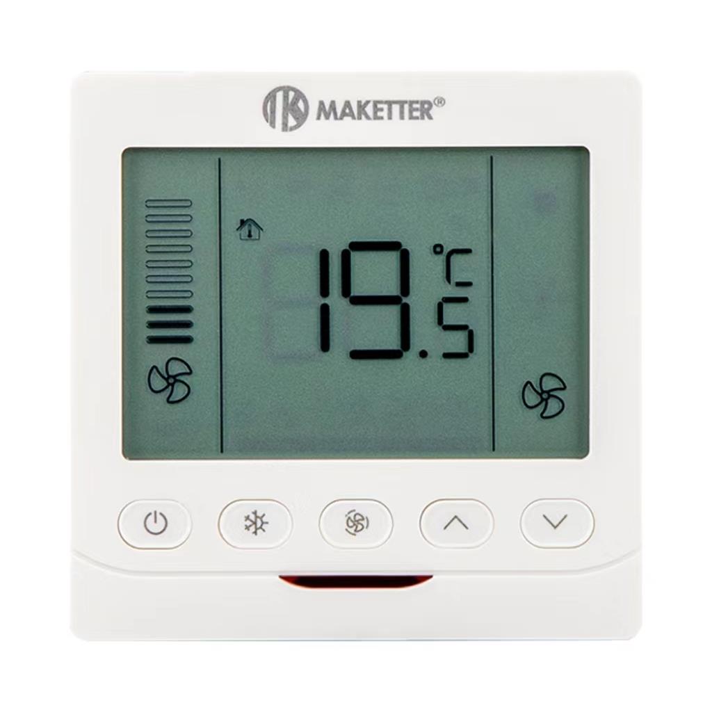 定制款中央水空调液晶温控器 风机盘管三速开关面板非标温控器