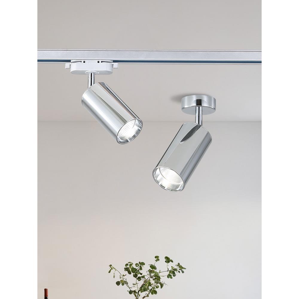 轻型豪华表面安装铬轨道灯设计师推荐家用可调天花板聚光灯商业酒