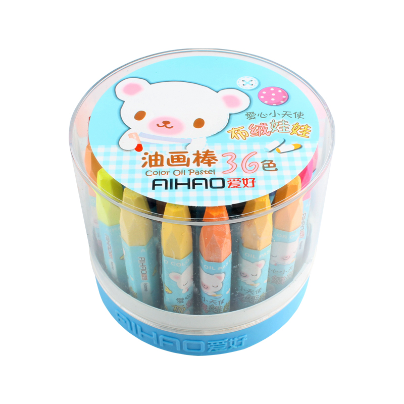 爱好油画棒宝宝蜡笔36色儿童安全48色幼儿画笔彩笔腊笔彩绘油化棒