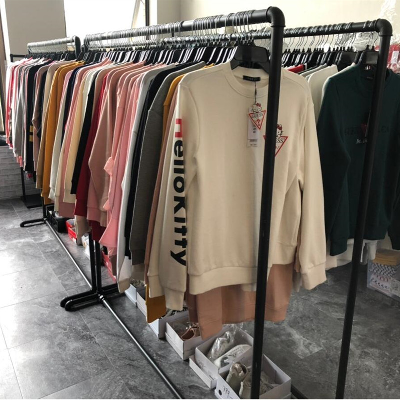 服装工作室挂衣架家用晾衣杆镀锌管水管龙门架直播服装架落地带轮