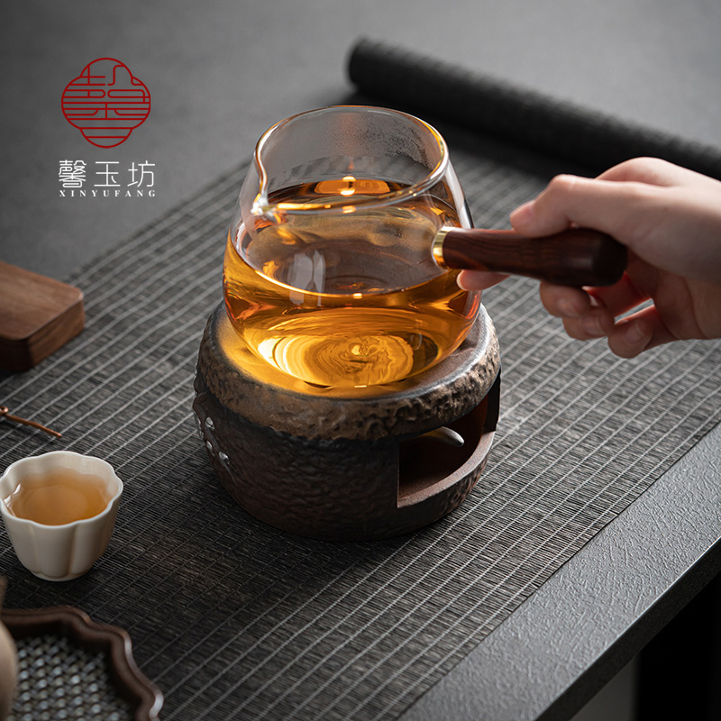 馨玉坊复古梅花温茶炉蜡烛煮茶炉子保温炉家用茶加热底座暖茶炉