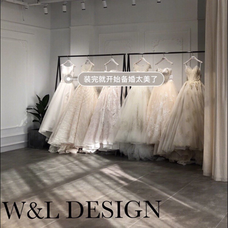 铁艺婚纱架子展示架落地挂衣架婚纱店影楼工作室旗袍礼服秀禾货架