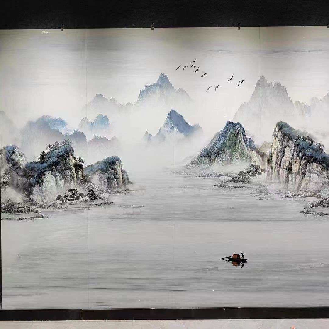 3D打印集成墙板竹纤维护墙板背景墙客厅背景墙碳晶板8Dda打印背景