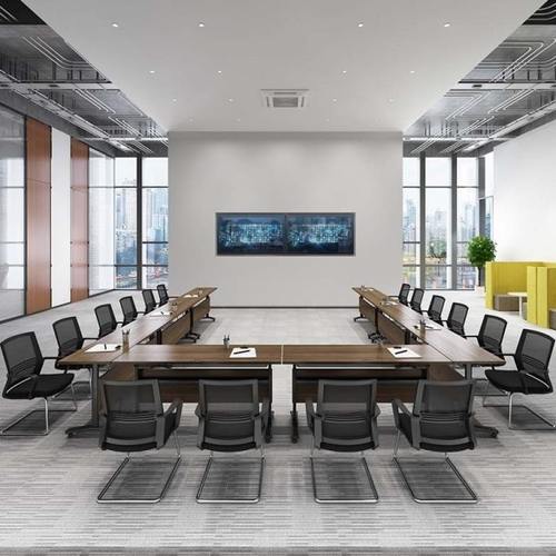 办公室折叠培训桌移动长条桌双人培训课桌椅组合活动办公桌会议桌