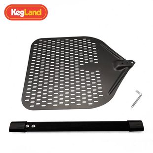 新款 14英寸铝合金披萨铲商用烤炉转移铲冲孔阳极翻转铲披萨用具