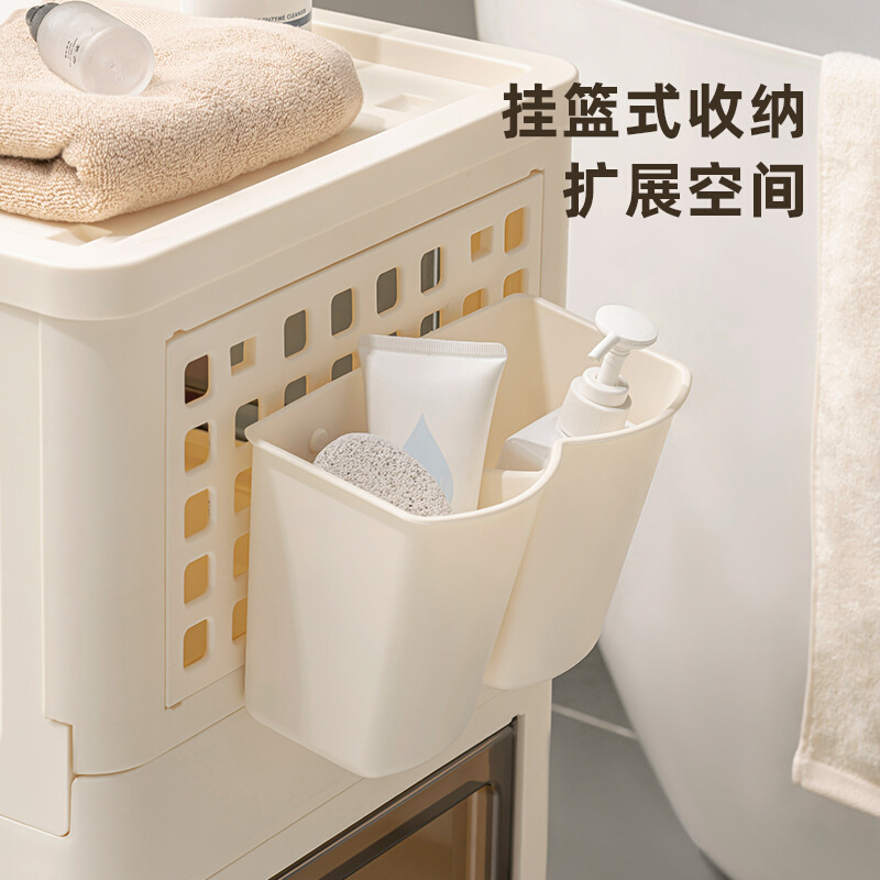 小推车挂篮置物架收纳篮厨房宿舍下挂桶桌面笔筒篮子可挂式收纳筐