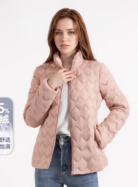 heure 22轻薄羽绒服女士保暖鸭绒2025新款小个子短款洋气外套2002