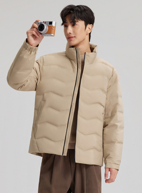 heure 22轻薄立领羽绒服男士90鸭绒抗寒户外保暖运动短款外套7046