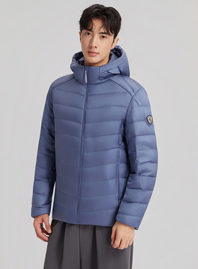 heure 22轻薄排骨羽绒服男短款轻便百搭舒适时尚连帽爆款外套2127