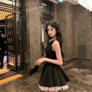 Barb Chill夜宴千金水钻赫本公主裙连衣裙女背心裙生日礼服裙