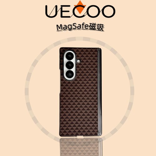【Uecoo原创家】凯夫拉纹理高级肤感适用三星Zfold7手机壳W25超薄磁吸带中轴半包三星折叠屏保护套PC壳Zfold6