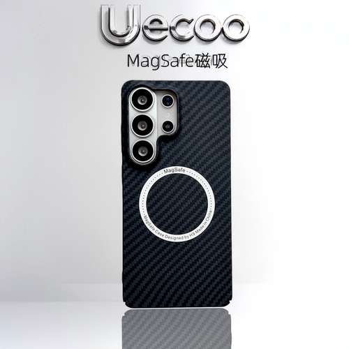 【Uecoo原创家】简约风碳纹适用于三星S25Ultra手机壳s26三星S24U保护套全包超薄外置磁吸三星S26U保护壳S23U