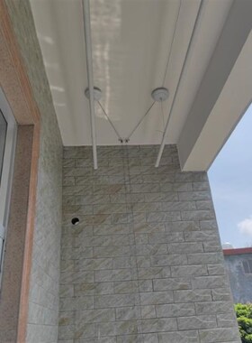 NOU安图瑞阳台手摇升降晾衣架白色晾衣杆室内手动杆晒衣架