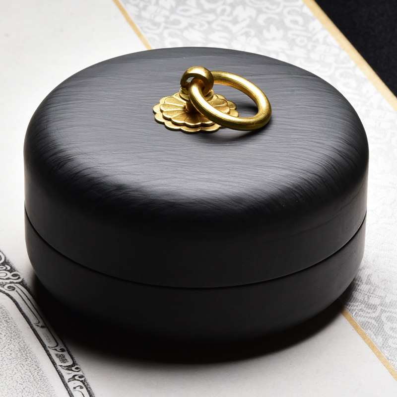 联星火锅砚台面砚天然带盖干墨砚台学生墨池国画工笔画山水写意画