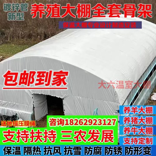 大棚骨架全养殖大棚全种植大棚温室养鸡羊猪牛棚蔬菜大棚钢管