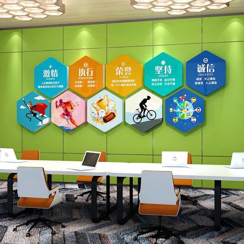 办公室墙面装饰挂画公司企业文化墙贴励志标语会议室氛围布置