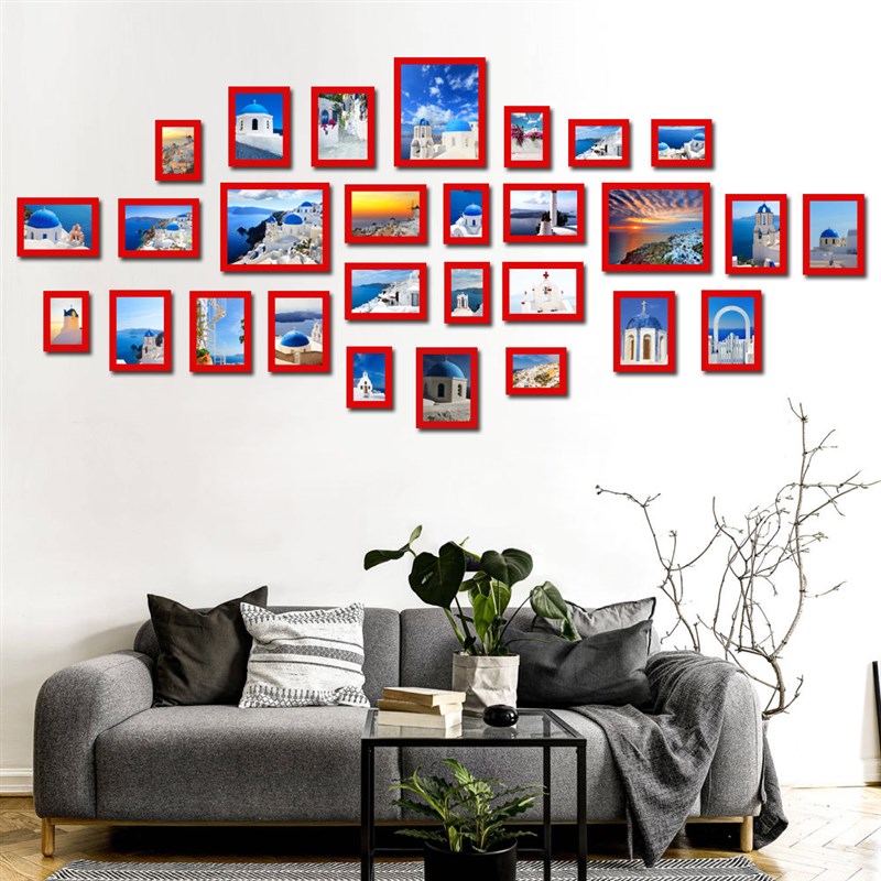 现代客厅照片墙装饰免打孔欧式相片框相框创意挂墙背景墙