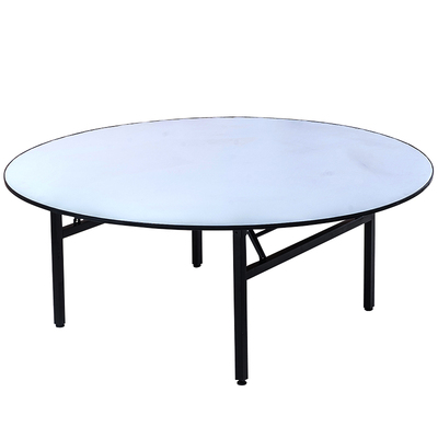 酒店大圆桌饭店餐桌宴会餐桌椅折叠圆桌多层板广告布圆台面定